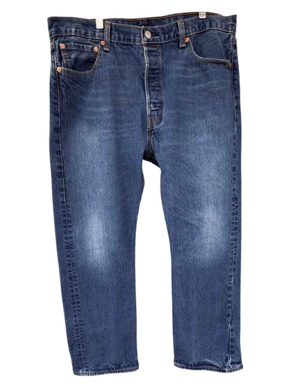 Levis 501 Original Fit Mens Blue Denim Button Fly Straight Leg Jeans W38 L30